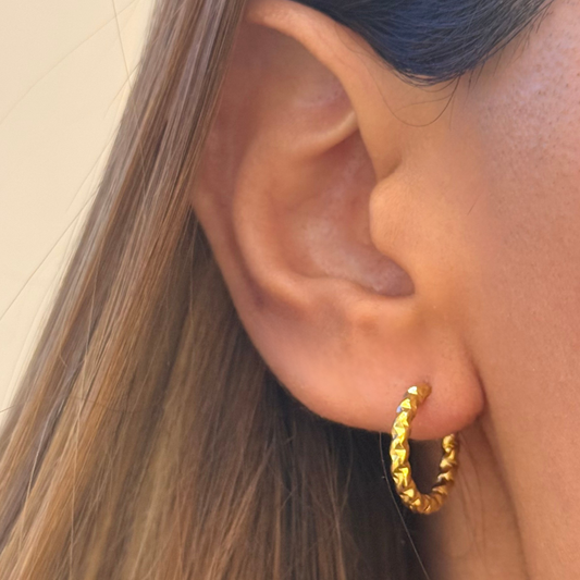 Simple Golden Hoops