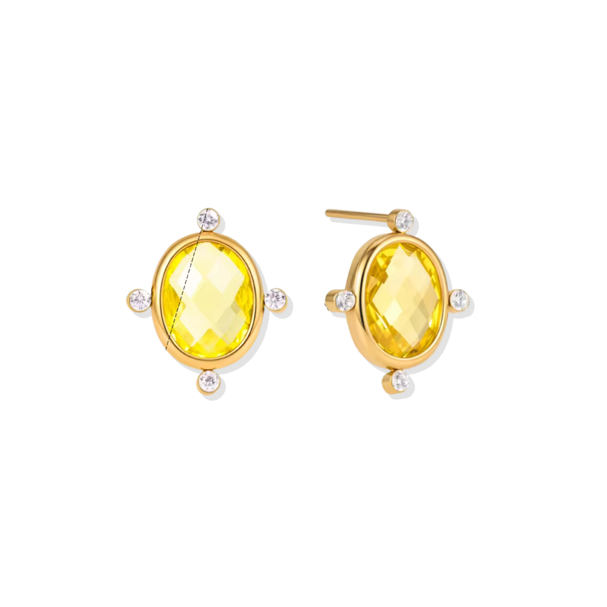 Yellow Shine Studs