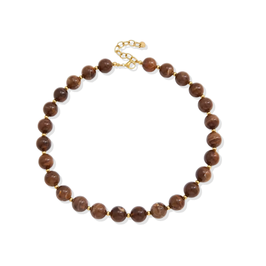 Brown Resin Necklace