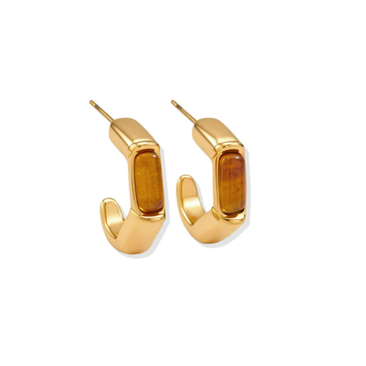 Brown Julie Hoops