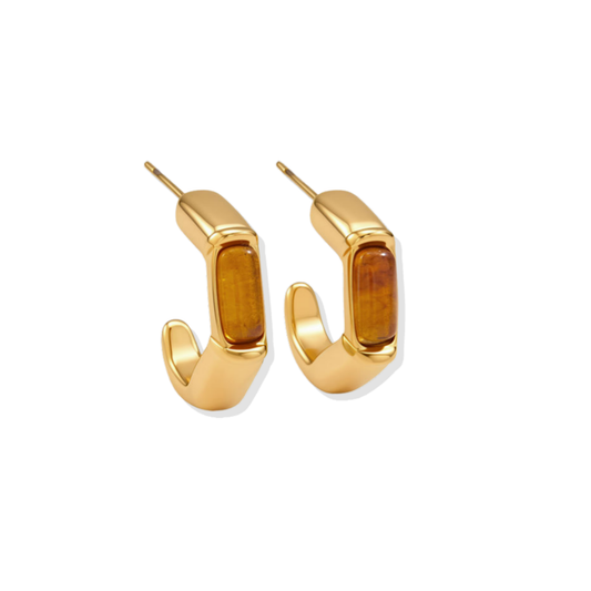 Brown Julie Hoops
