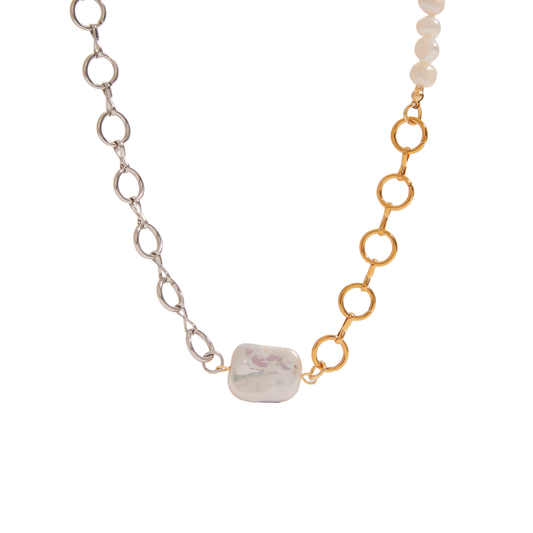 Dual Pearl Chunky Necklace