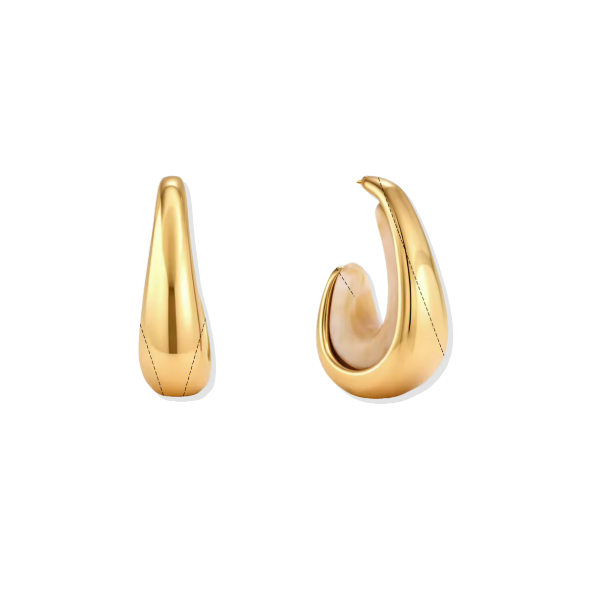 Cream Resin Hoops