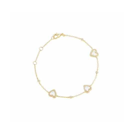 Heart Mother Pearl Bracelet
