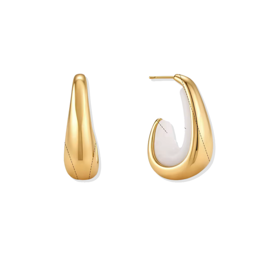White Resin Hoops