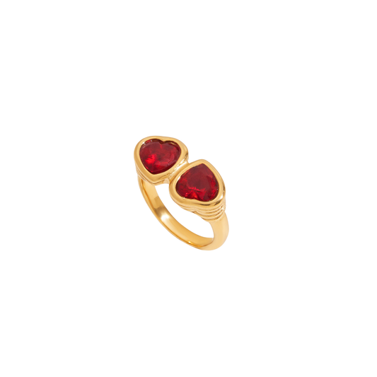 Red Hearts Ring