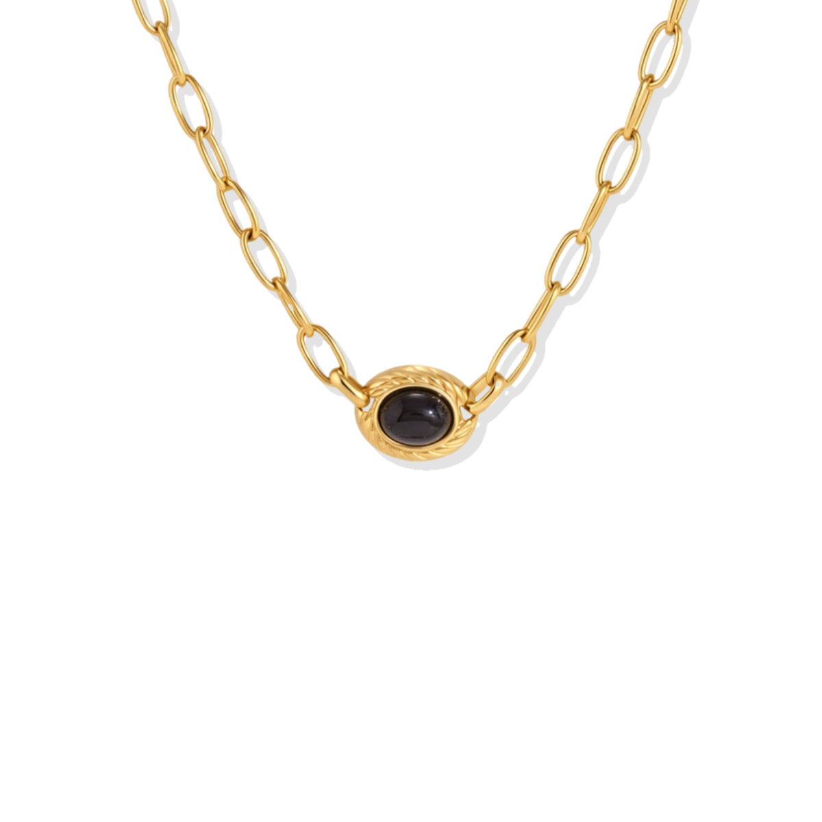Black Chain Golden Necklace