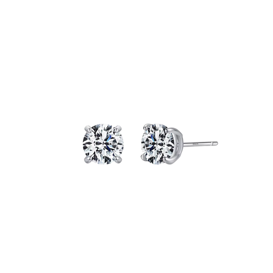 Classic Round Silver Studs