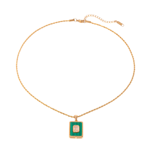 Golden Green Necklace Romie