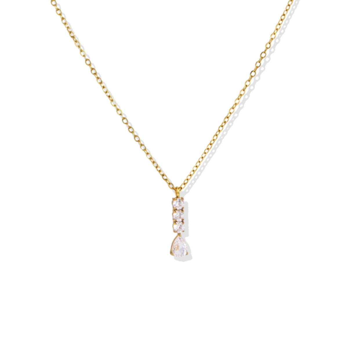 Cindy Drop Golden Necklace