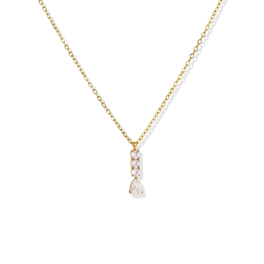 Cindy Drop Golden Necklace