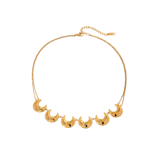 MULTIPLE MOON GOLDEN NECKLACE