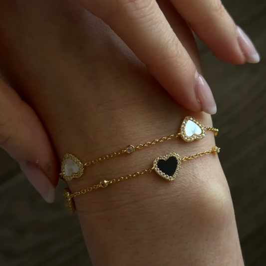 Heart Mother Pearl Bracelet