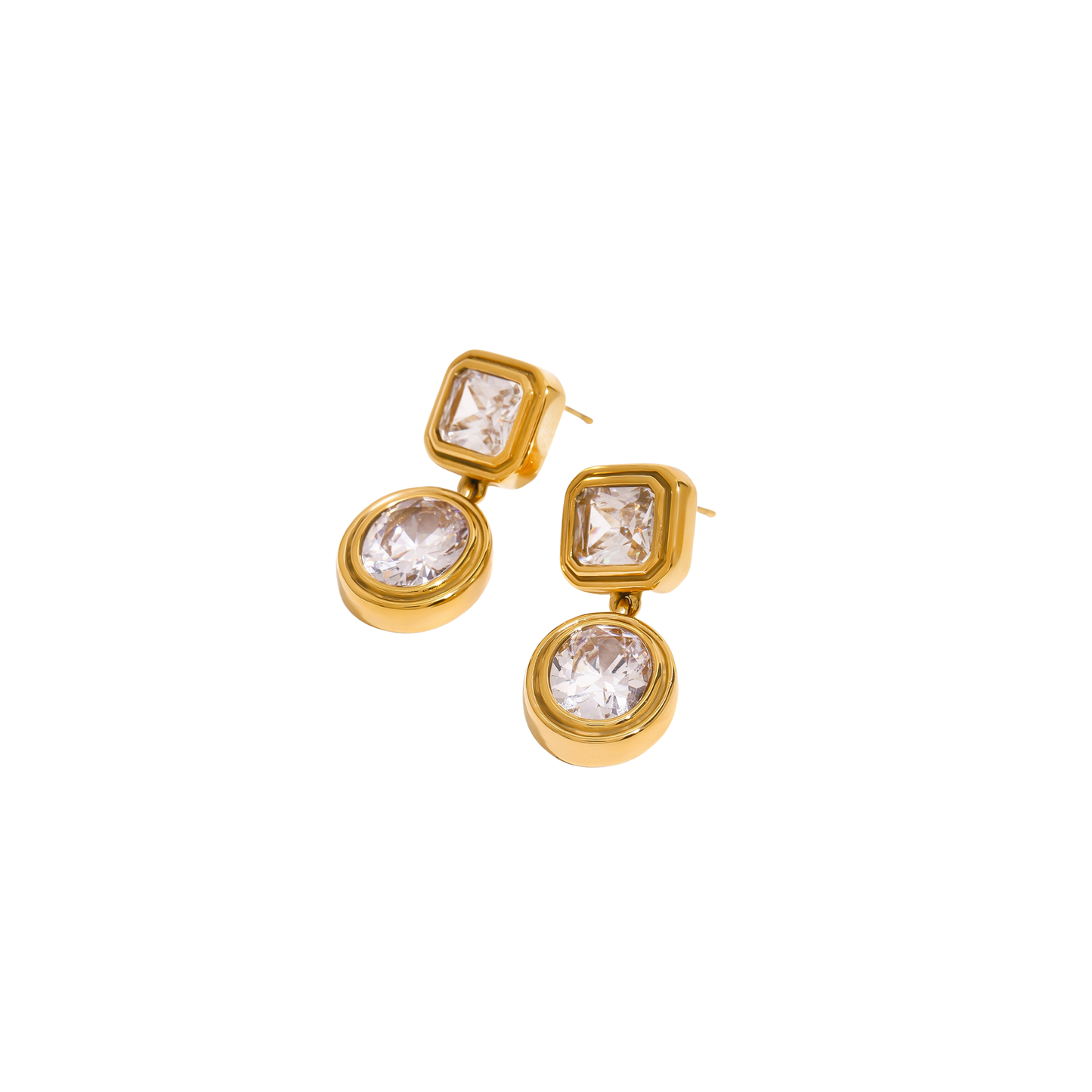 White Evening Earrings