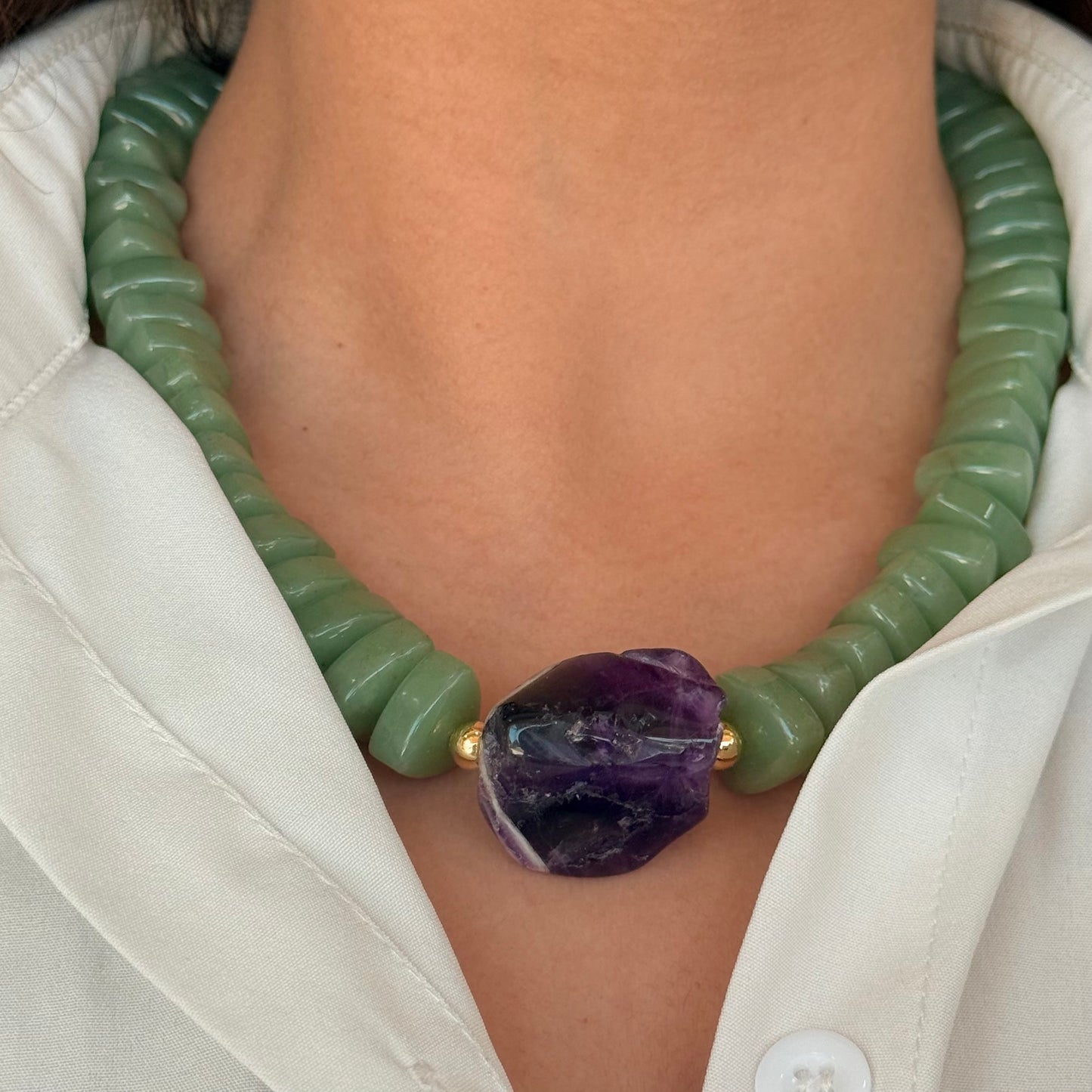 Collar Aventurina y Amatista