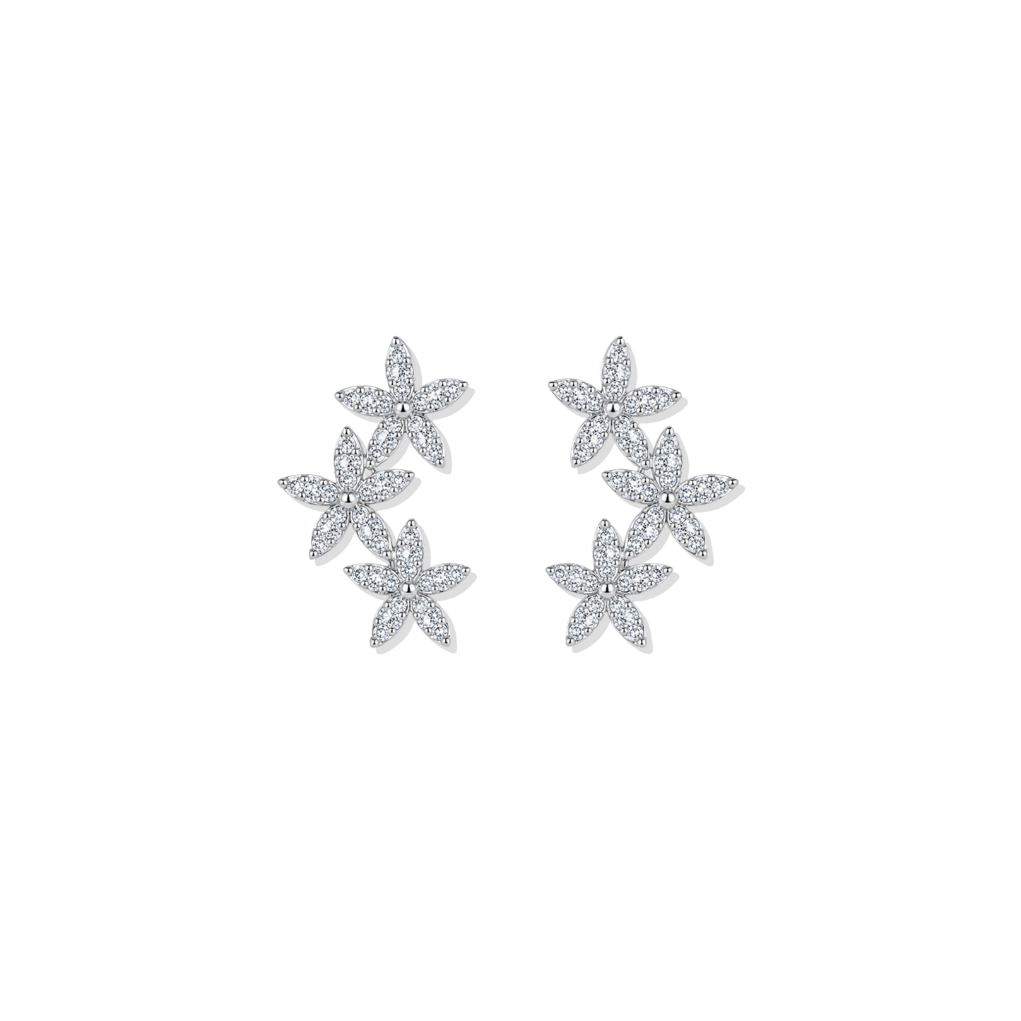Silver Starfall Earring