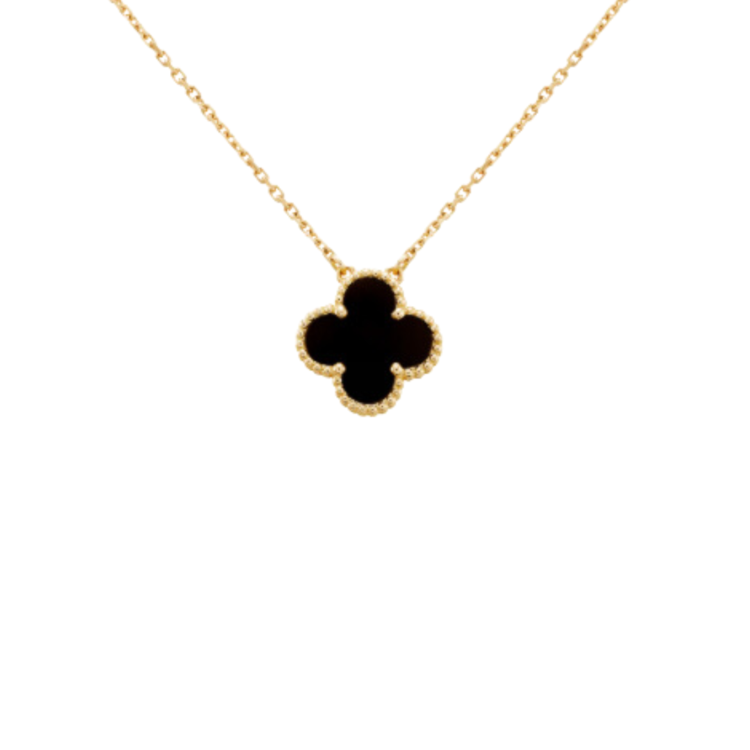 ONIX GOLDEN CLOVER NECKLACE