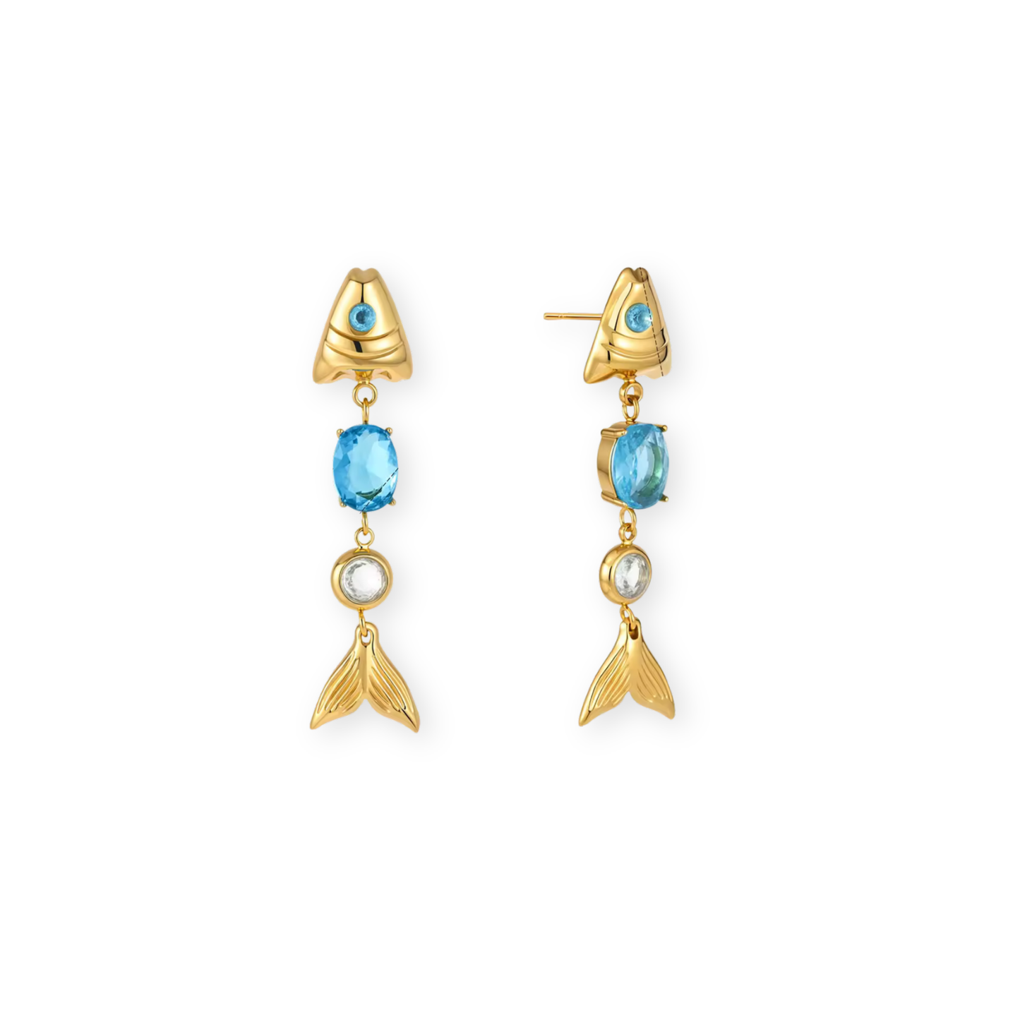 Light Blue Fish Studs