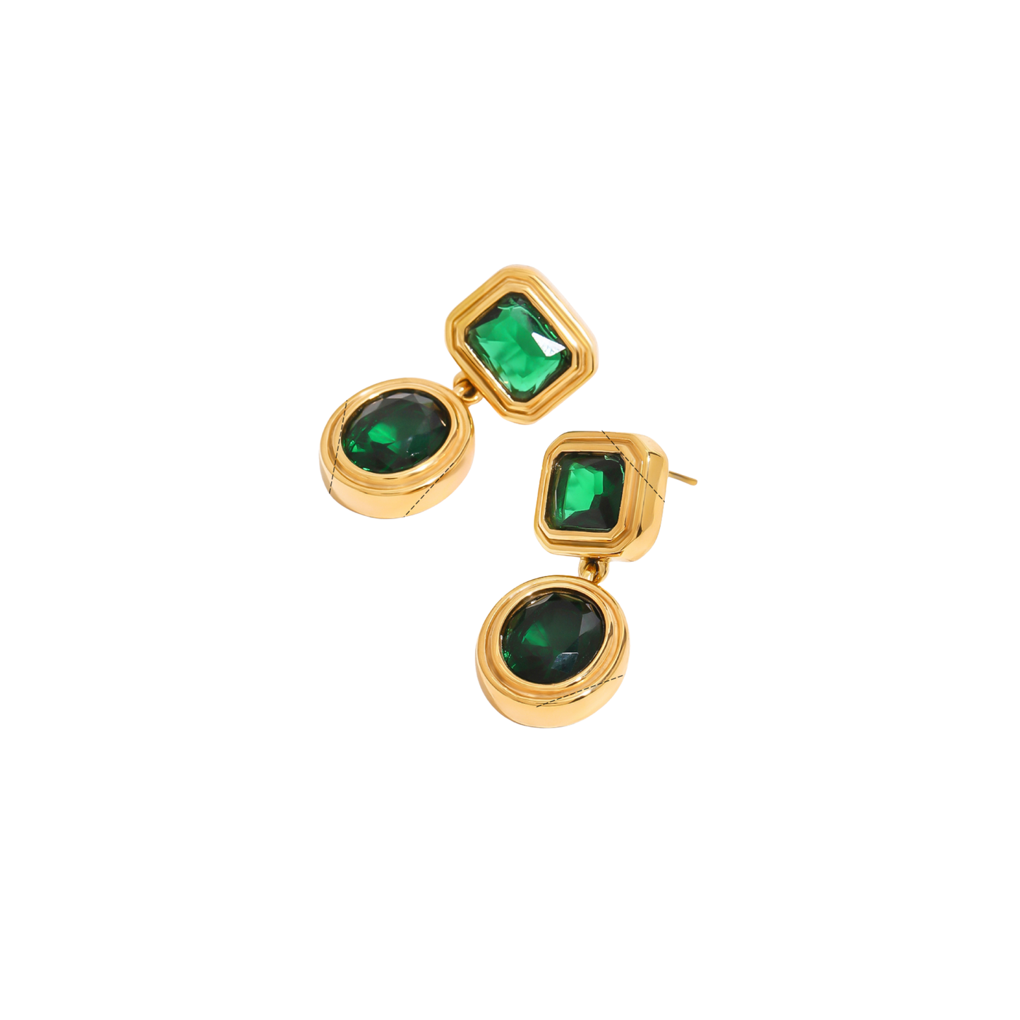 Green Night Earrings