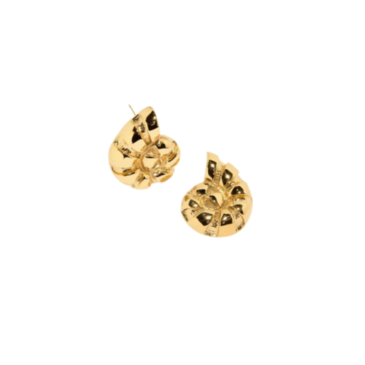 The Soleil Spark - Gold Sparkle Shell Earrings