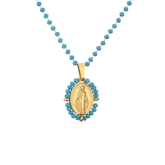 Rosary Golden Blue