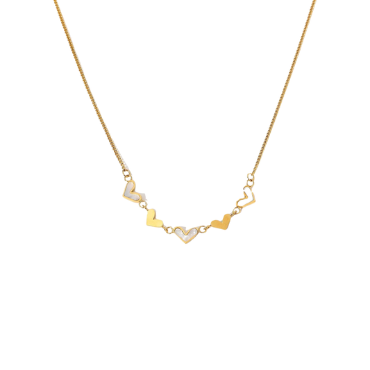 Irregular Five Hearts Necklace
