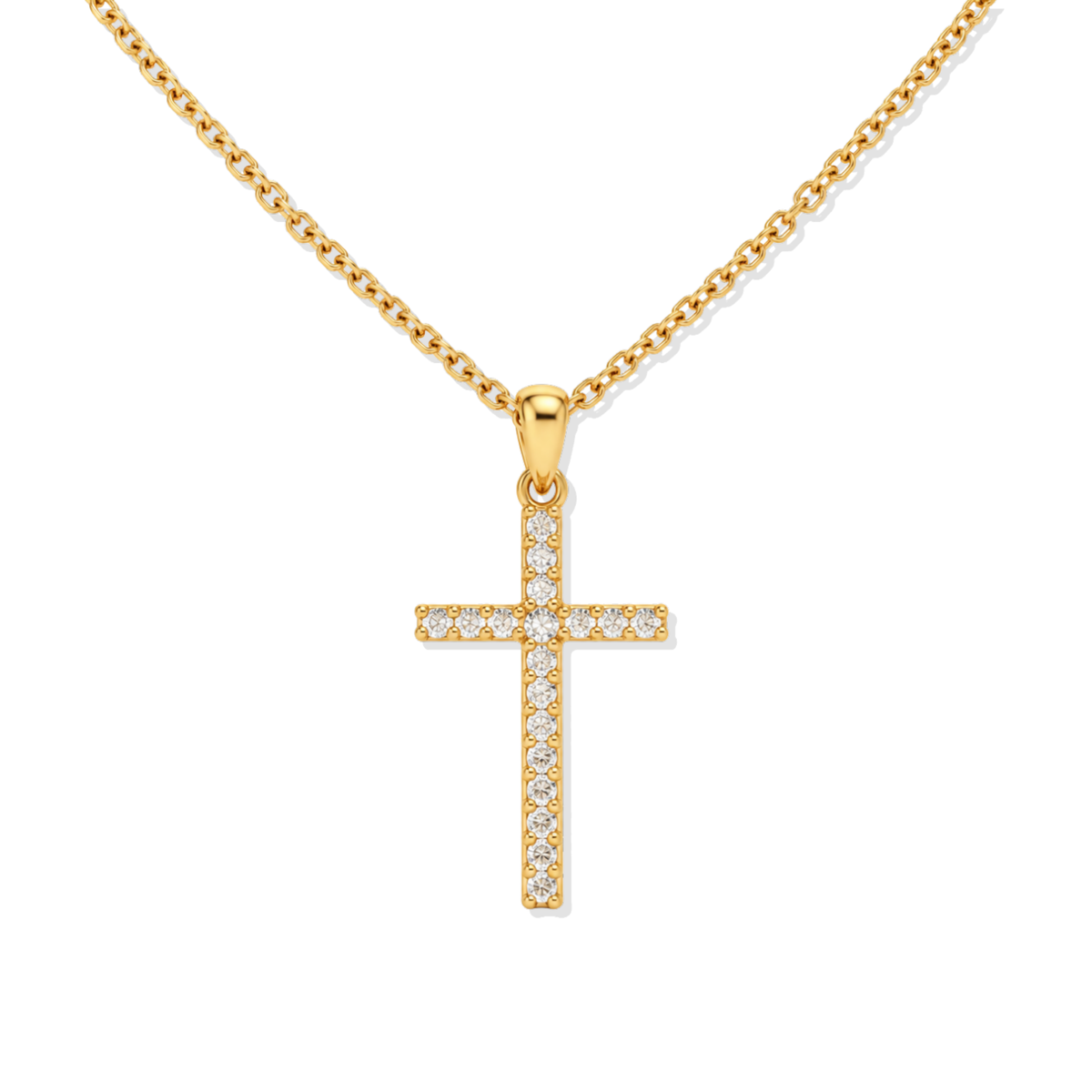 Golden Necklace Cross
