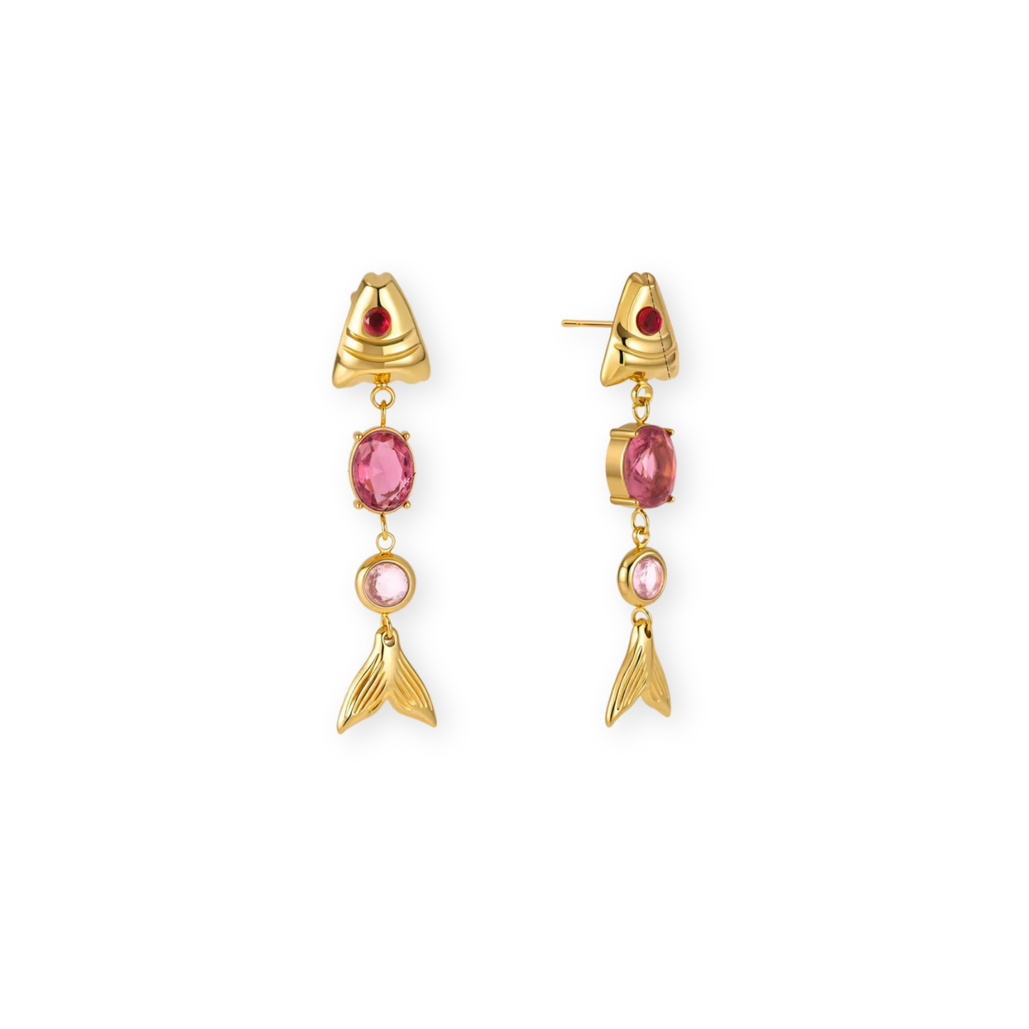Light Pink Fish Studs