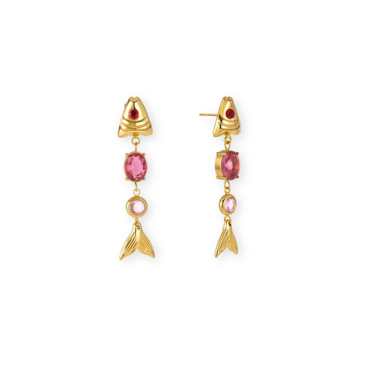 Light Pink Fish Studs