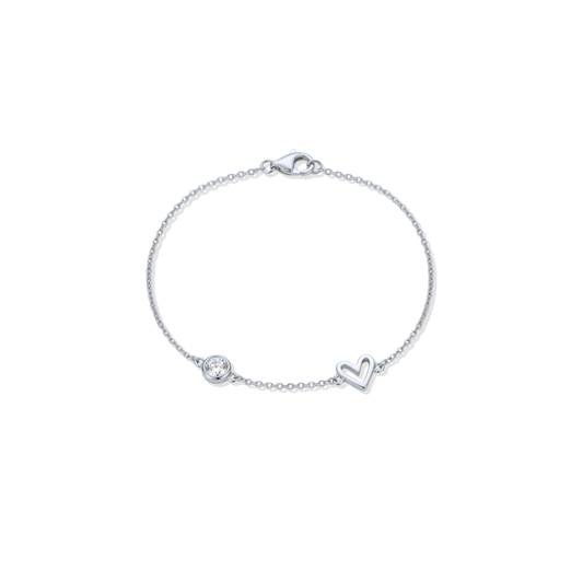 Silver Bracelet Love