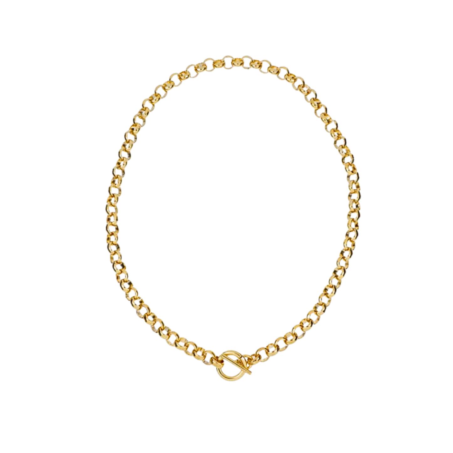Chunky Gold Rolo Link Chain Necklace