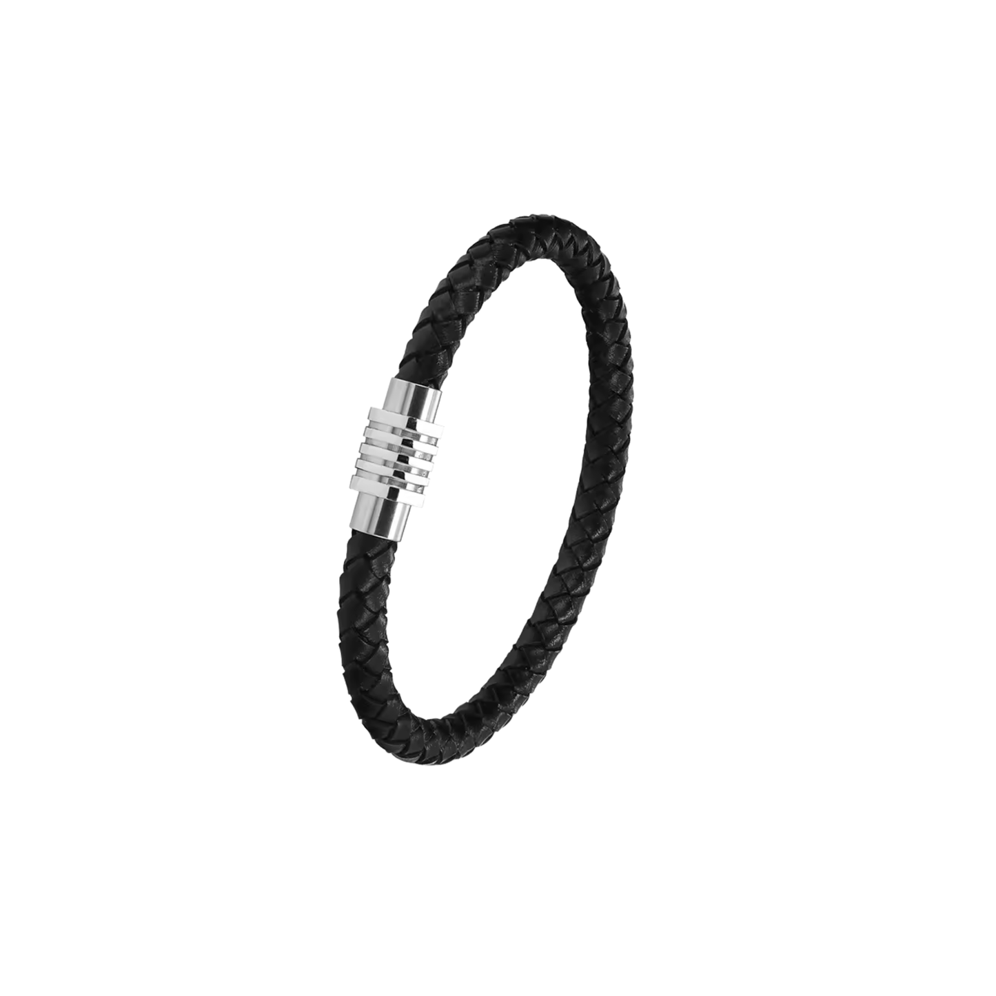 Simple Silver And Black Bracelet