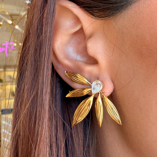 Golden Petal Earrings