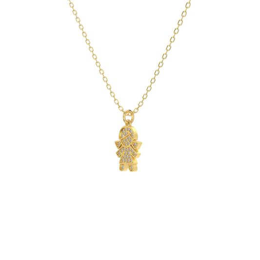 Little Girl Spark Golden Necklace