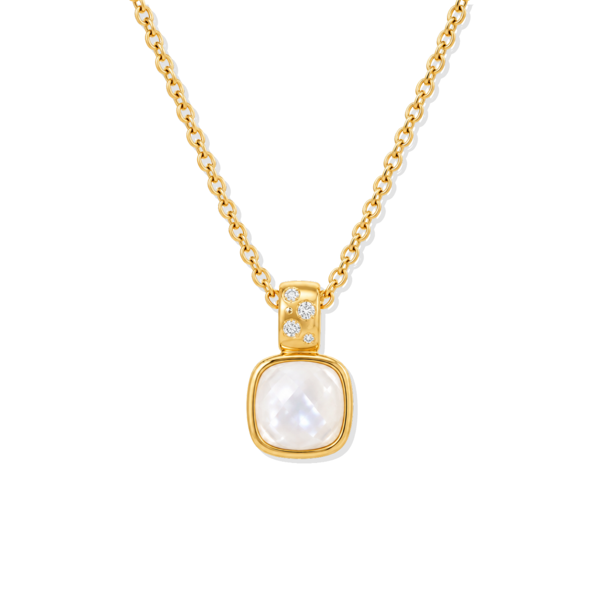 Golden Necklace Mother Pearl