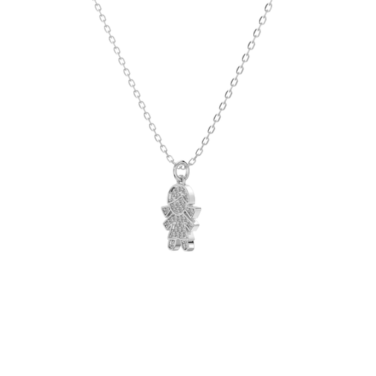Little Girl Spark Silver Necklace