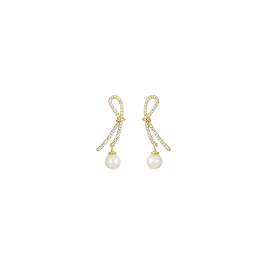 Coquette golden earrings