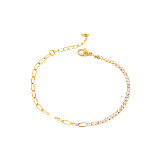 Tennis and figaro white bracelet