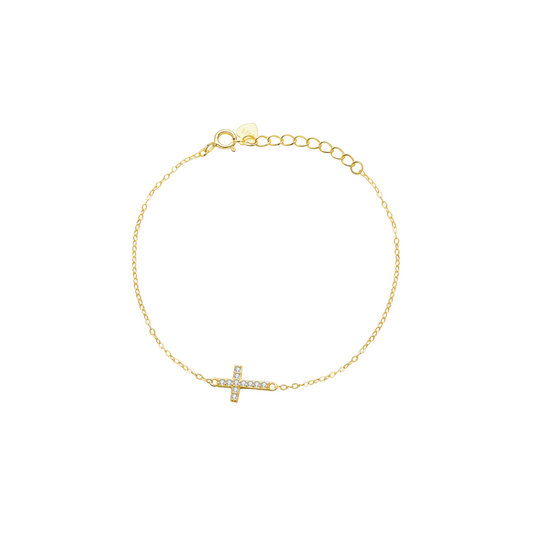 Spark Cross Gold  Bracelet