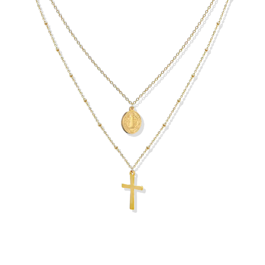 Saint Golden Double Necklace