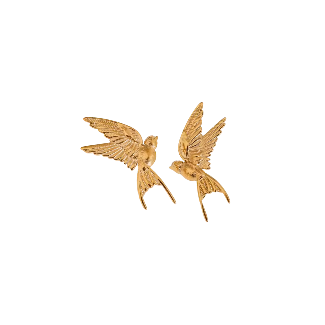 GOLDEN HUMMINGBIRD EARRINGS