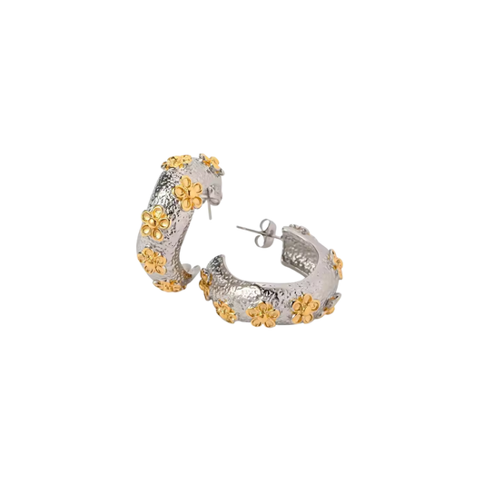 TEXTURED DUAL HOOPS