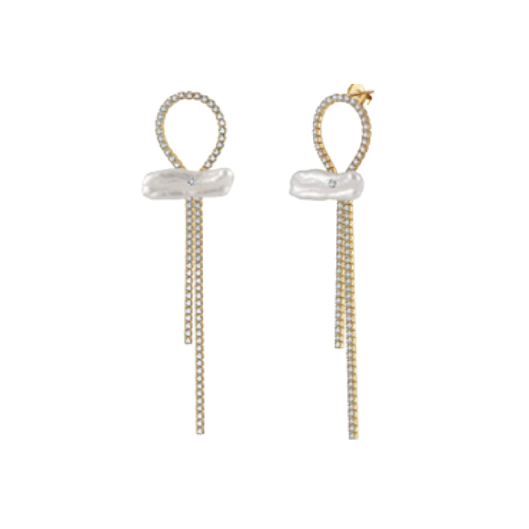 PEARL KNOT EARRINGS