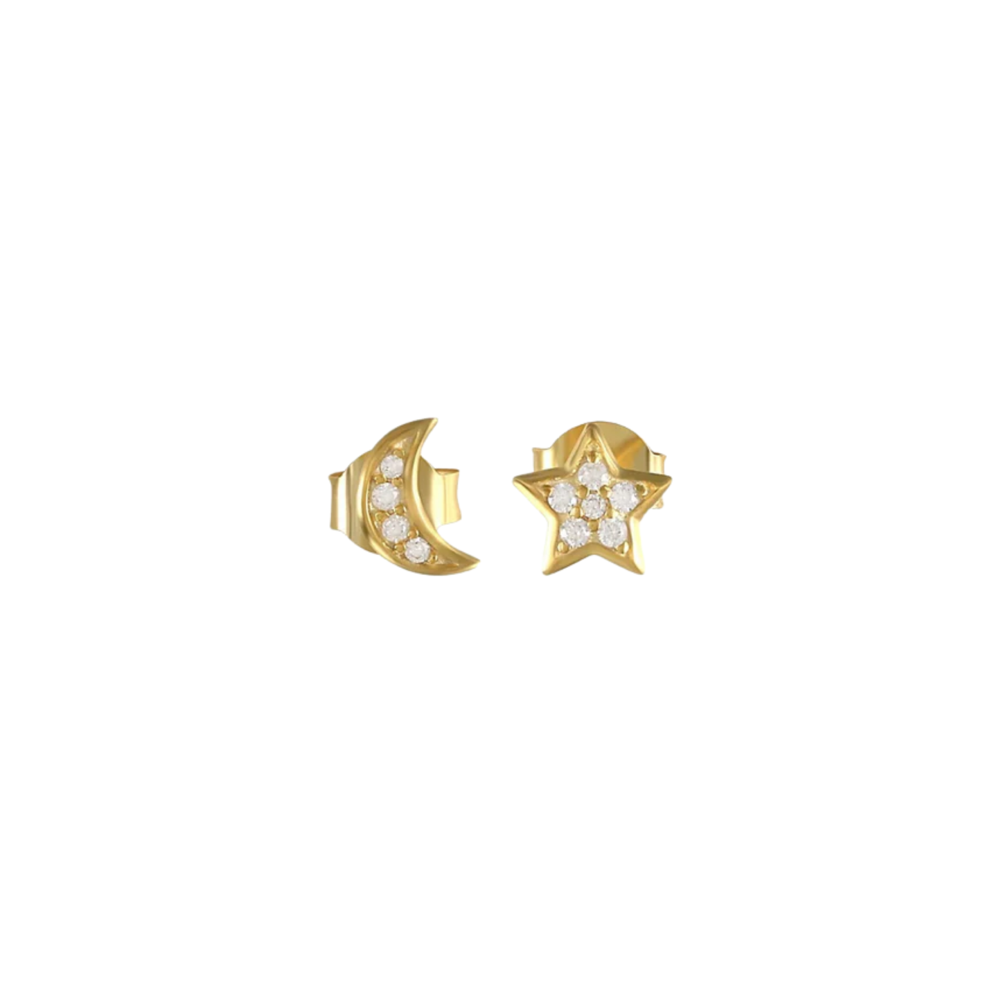 Star And Crescent Moon Studs