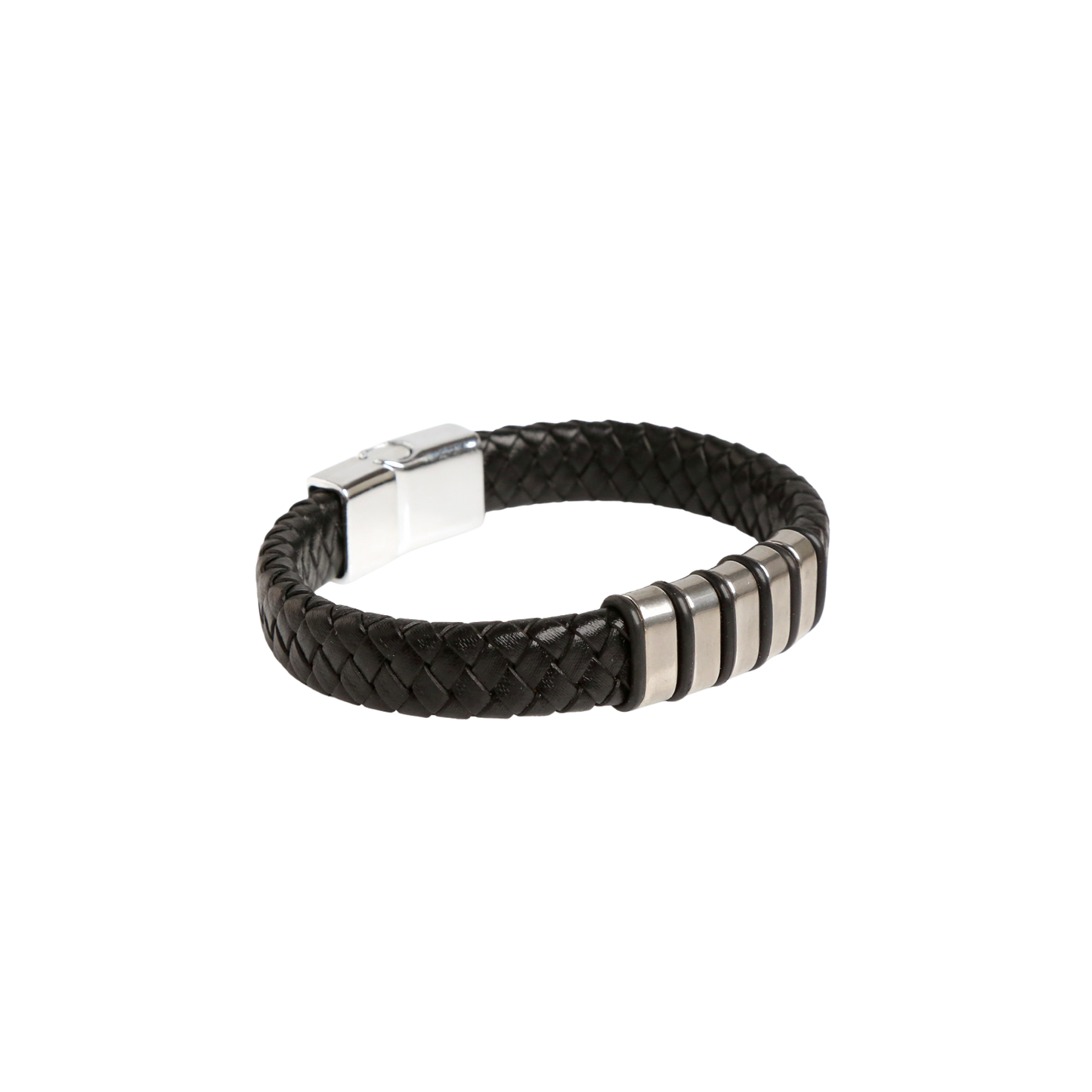 Line Silver And Black Bracelet