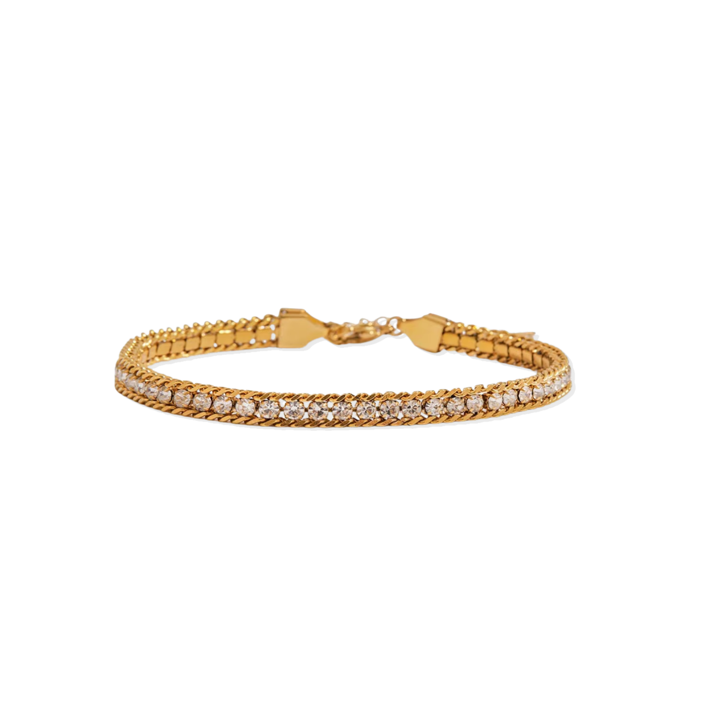 Braided Golden Tennis Bracelet