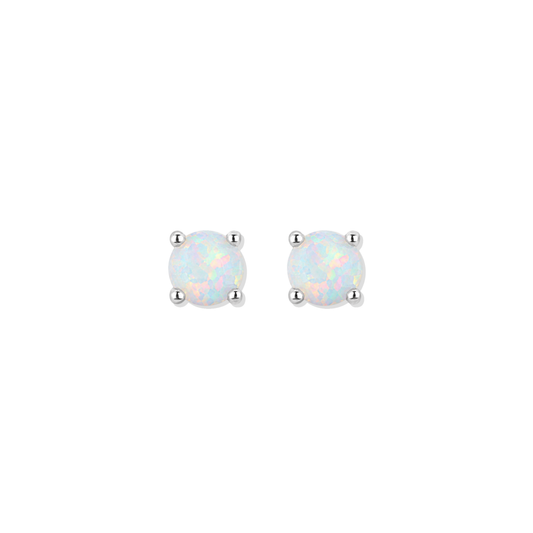 Silver Opal Radiance Earrings