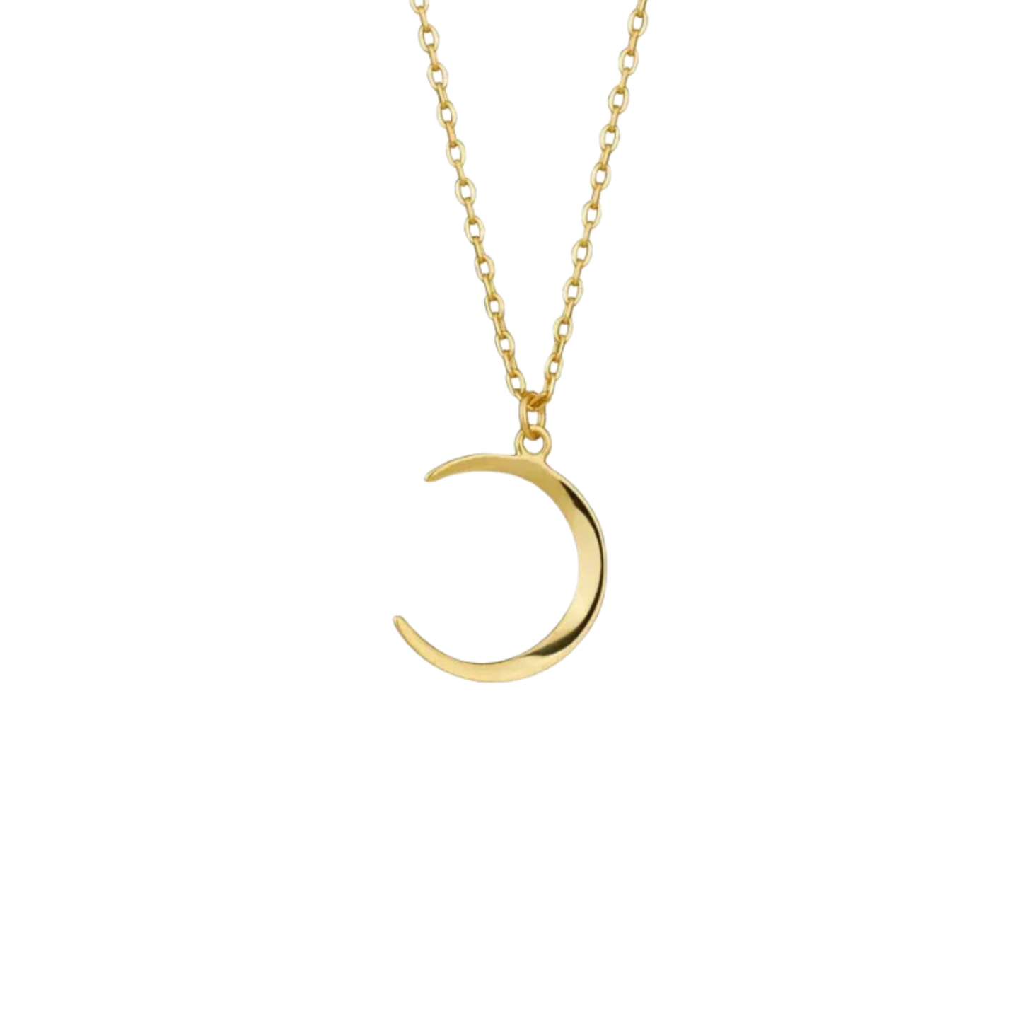 Skinny Moon Golden Necklace