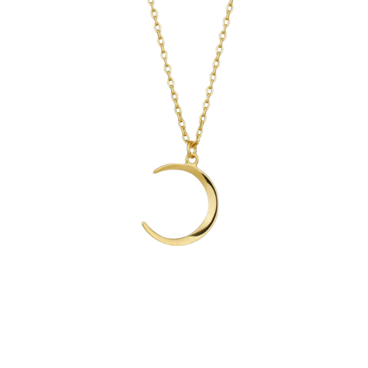 Skinny Moon Golden Necklace