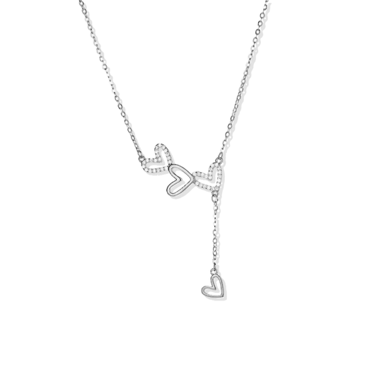 Silver Triple Heart Necklace